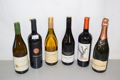 Lot 3 - 6 various bottles of Wine: 1 bt 2020 Cline...