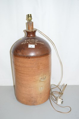 Lot 5 - A large stoneware jar marked R Seaman, Wine &...