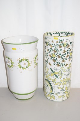 Lot 17 - Two modern large floral porcelain vases