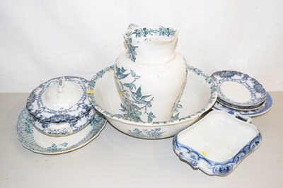 Lot 20 - Mixed Lot: A Blossom pattern wash bowl and jug...