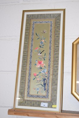 Lot 30 - A modern Chinese needlework picture, butterfly...