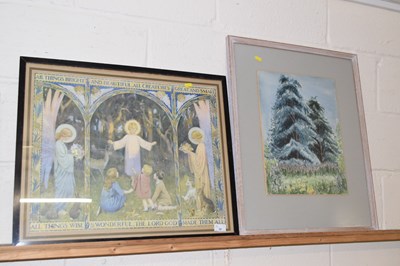 Lot 32 - A coloured print All Things Bright &...