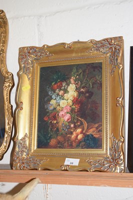 Lot 35 - An oleograph study of flowers