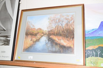 Lot 38 - Betty Stricland, pastel study of an autumn...