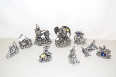 Lot 47 - A collection of pewter Myth & Magic figures...