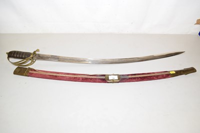 Lot 52 - A 20th Century Indian brass mounted sword with...
