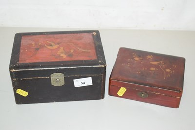 Lot 54 - Two Oriental lacquered jewellery boxes