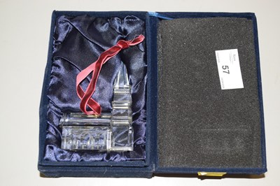 Lot 57 - A cut glass model of a Church