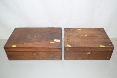 Lot 58 - Two Victorian rosewood boxes for repair