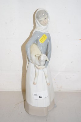 Lot 87 - A Lladro figure of a girl with a lamb