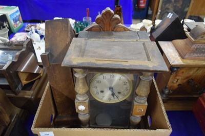 Lot 198 - BOX VARIOUS MANTEL CLOCKS (FOR REPAIR)