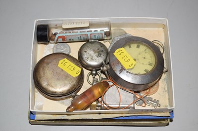 Lot 121 - Mixed Lot: Two silver cased pocket watches for...