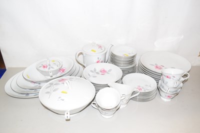 Lot 132 - A quantity of Seyei rose decorated dinner wares