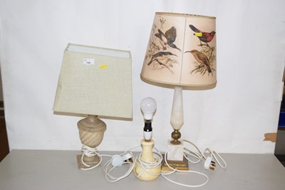 Lot 148 - Group of three assorted table lamps