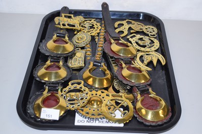 Lot 151 - A group of vintage horse brasses, some with...