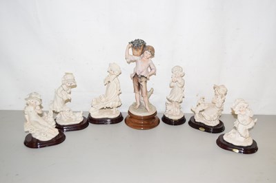 Lot 162 - A group of seven Florence composition figures
