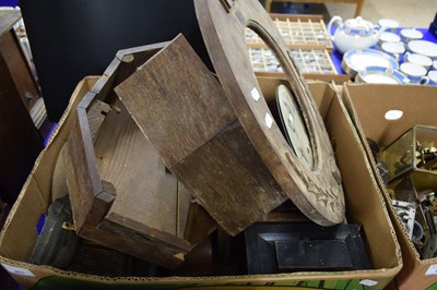 Lot 203 - BOX OF CLOCK PARTS