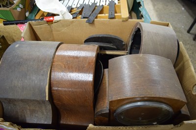 Lot 206 - BOX OF MANTEL CLOCK CASES