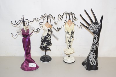 Lot 198 - Four jewellery stands