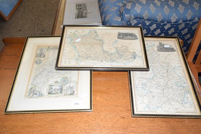Lot 252 - Framed maps of Berkshire, Gloucestershire and...