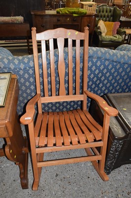 Lot 253 - Modern rocking chair with slatted seat
