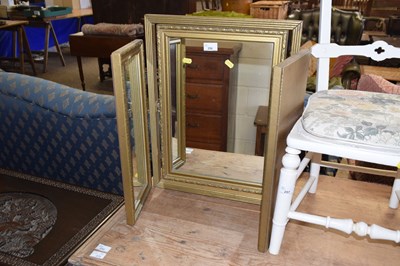 Lot 256 - Triple dressing table mirror in gilt frame