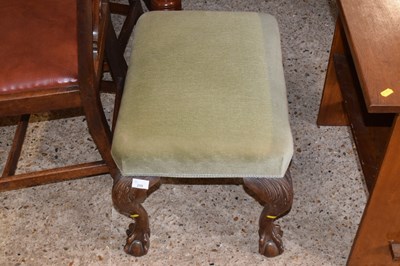 Lot 259 - Georgian Revival cabriole leg stool on ball...