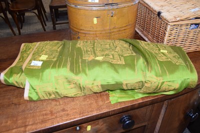 Lot 272 - A part roll of vintage green fabric