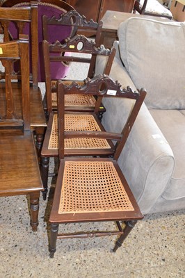 Lot 284 - A set of three cane seated bedroom chairs