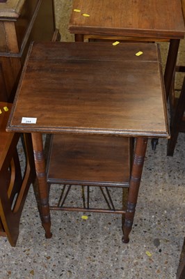 Lot 294 - A late Victorian aesthetic style mahogany lamp...