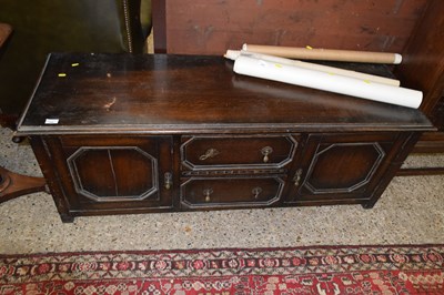 Lot 298 - A Jacobean Revival oak side cabinet with two...