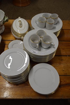 Lot 212 - QUANTITY OF BOHEMIA GILT RIMMED DINNER WARES