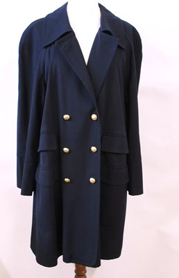 Lot 63 - Karl Lagerfeld: a navy double breast 3/4...