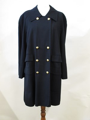 Lot 63 - Karl Lagerfeld: a navy double breast 3/4...