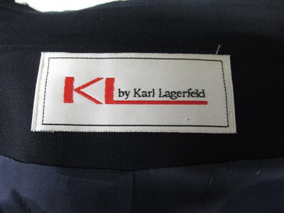 Lot 63 - Karl Lagerfeld: a navy double breast 3/4...
