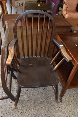 Lot 316 - A 20th Century stick back carver chair