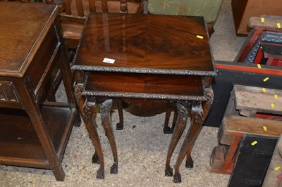 Lot 331 - Nest of three mahogany tables on cabriole legs