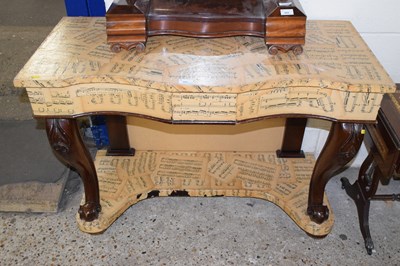 Lot 352 - A Victorian mahogany side table with later...