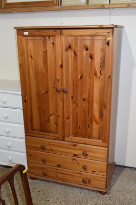 Lot 365 - A modern pine tall boy cabinet