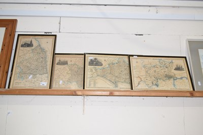 Lot 208 - Group of four coloured maps, Middlesex, Dorset,...