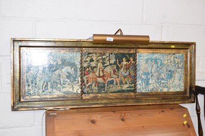 Lot 225 - A reproduction Medieval style wall panel with...