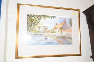Lot 230 - Ken Tidd, study of a village pond