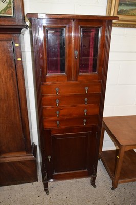 Lot 234 - A late 19th Century mahogany pedestal cabinet...