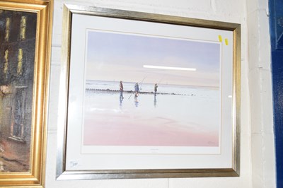 Lot 237 - Michael Sanders, coloured print Morning Catch