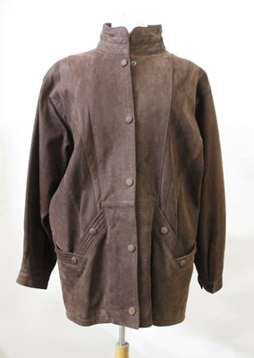 Lot 83 - A brown suede jacket by Camanchi Leathers,...