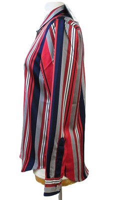Lot 73 - Ralph Lauren: a navy, red and white striped...