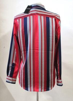 Lot 73 - Ralph Lauren: a navy, red and white striped...