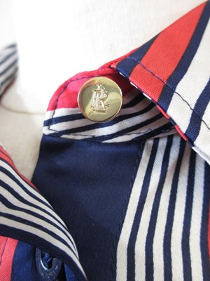 Lot 73 - Ralph Lauren: a navy, red and white striped...