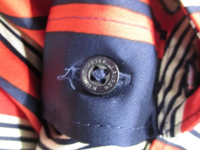 Lot 73 - Ralph Lauren: a navy, red and white striped...
