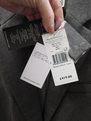 Lot 72 - Ralph Lauren: a grey wool single button loose...